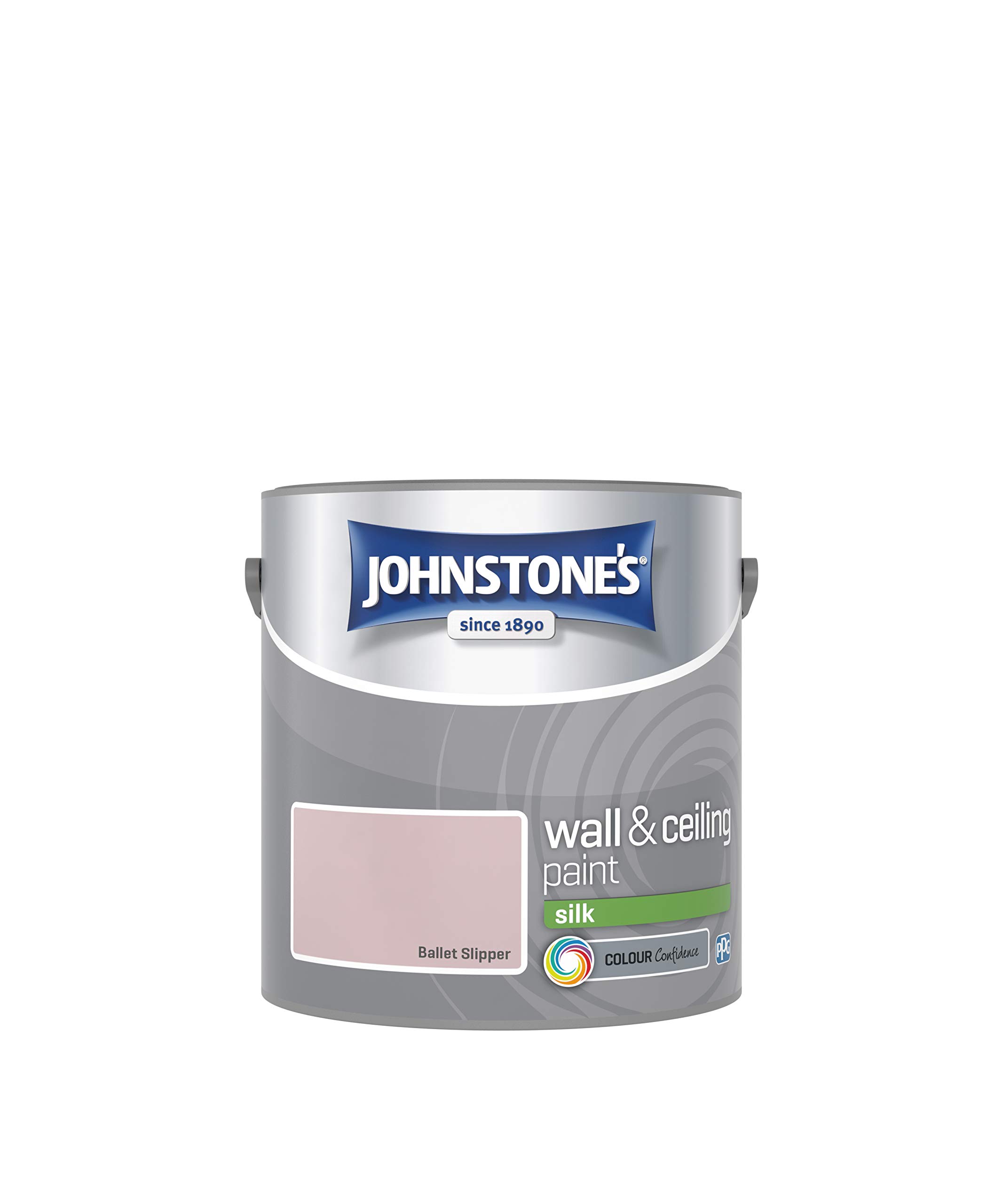 Johnstone's - Wall & Ceiling Paint - Ballet Slipper - Silk Finish - Emulsion Paint - Fantastic Coverage - Easy to Apply - Dry in 1-2 Hours - 12m2 Coverage per Litre - 2.5L