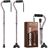 YOKABOZE Canes for Women &amp; Men, Folding Cane for Stability, Adjustable Walking Cane for Seniors - Lightweight Collapsible Walking Sticks with Non-Slip Base &amp; Offset Handle (Dream Wings)