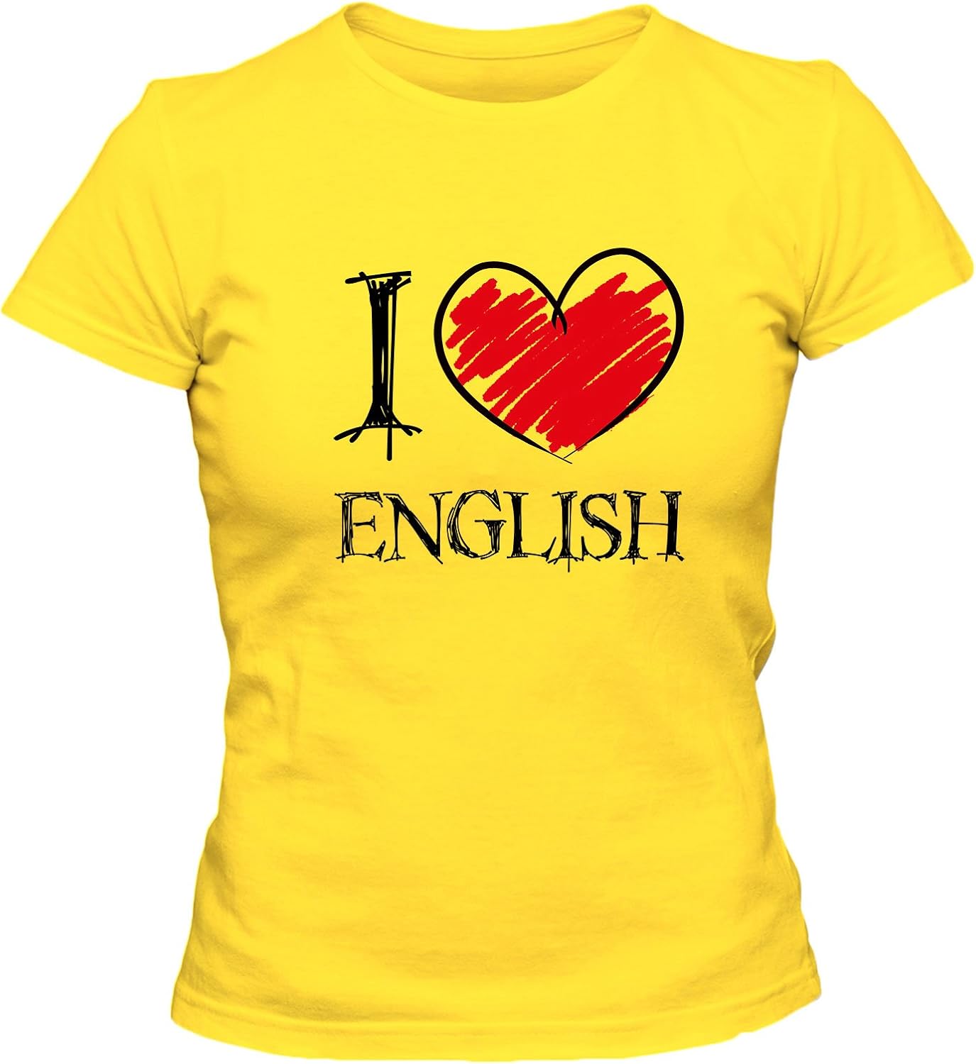 tees4low I Love English Fun Damen TShirt Amazon.de Bekleidung