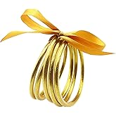 Titayen Jelly Bangles Bracelets for Women Mardi Gras Bracelet Bowknot Sparkling Fashion Jelly Buddha Bangles St.Patrick's Day Jewelry