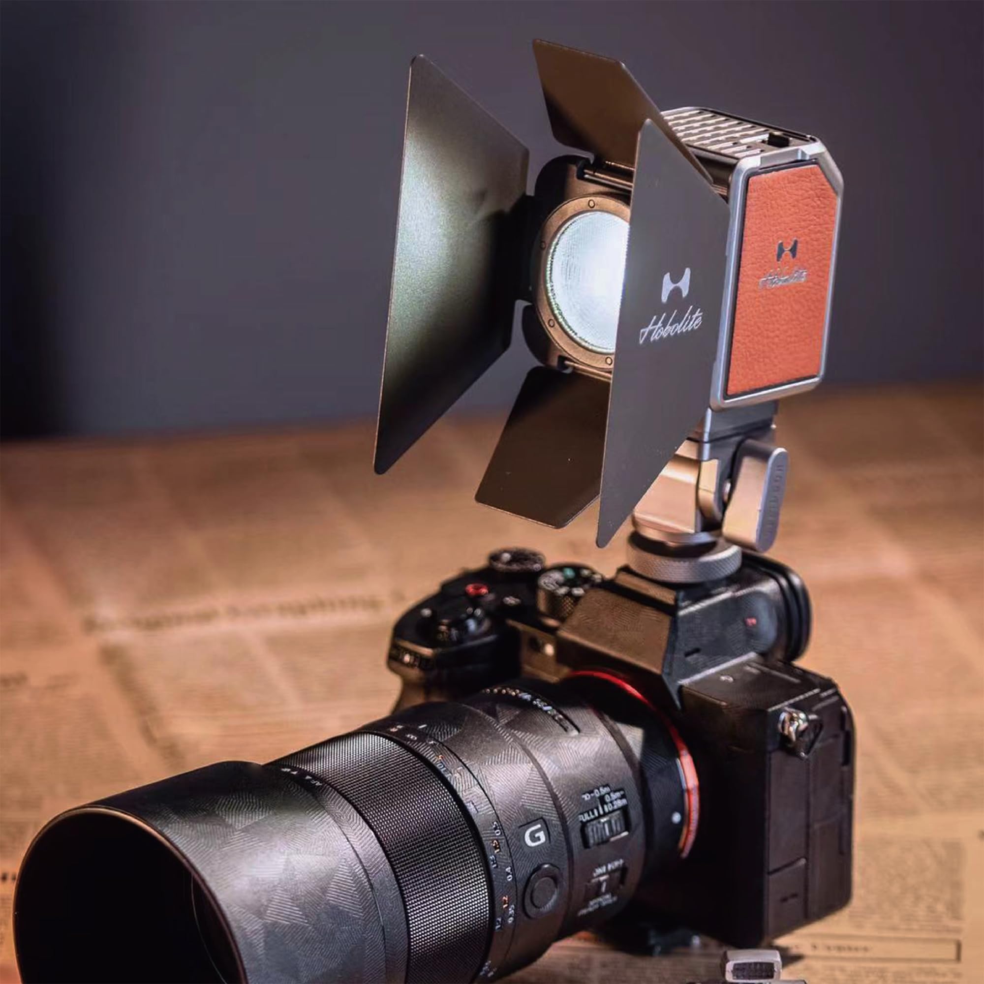 Hobolite Micro Photogrphy Lighting Creator Kit with LCD Display, 8W Portable Light for Photo and Video with Detachable Battery, App Control, 2700K-6500K Bi-Color Studio Light