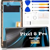SRJTEK OLED for Google Pixel 6 Pro Screen Replacement with Frame, Display Assembly Touch Screen Digitizer Repair Kit for Google Pixel 6 Pro GLUOG G8VOU GF5KQ (Black)