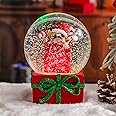 Vipush Christmas Snow Globe - Puppy Gift Style Musical Snow Globe with Color Changing Led Lights, Christmas Decorations with Music Box Gifts for Girls Kids, Decorations for Christmas & Birthday