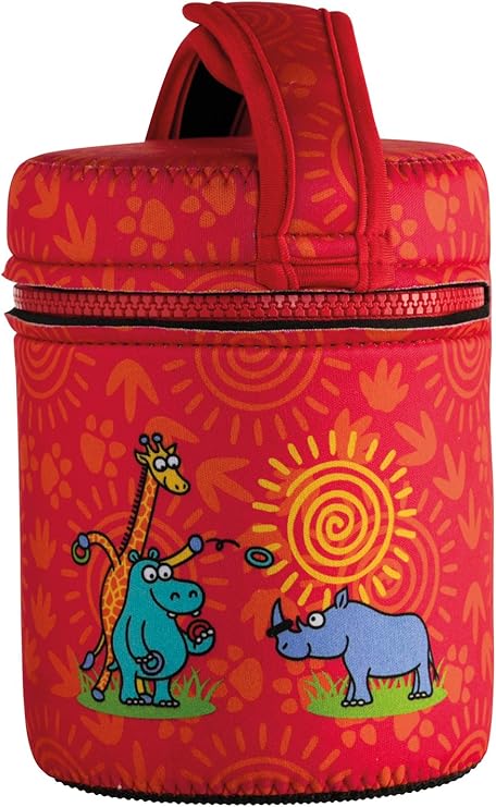 Kukuxumusu Termo Para Comida Infantil de Acero Inoxidable 1L y Funda de