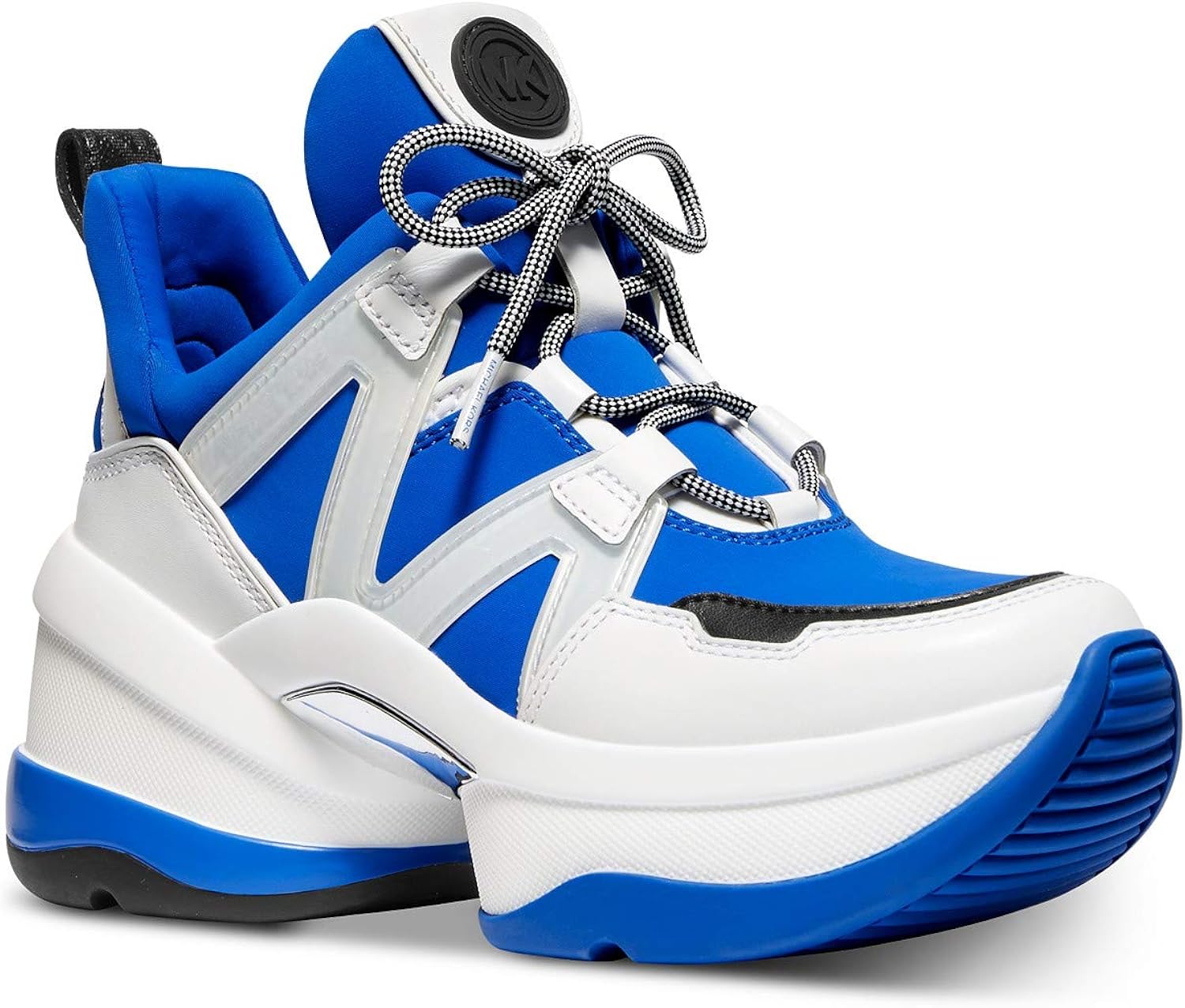 michael michael kors olympia leather and scuba trainer