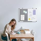 MAKELLO Combination Felt Magnetic Notice Board 60x45cm Aluminum Frame Office view 8
