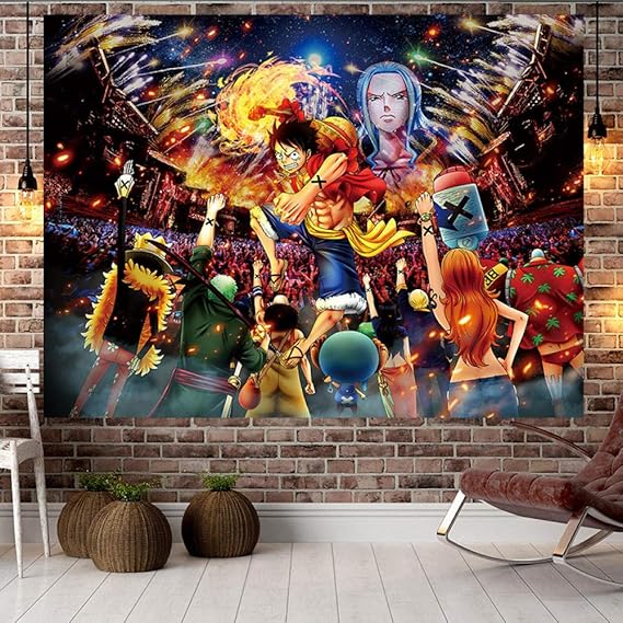 JUZSZB Tapestry Home Decoration,Anime One Piece Tapestries Background Cloth WallMounted