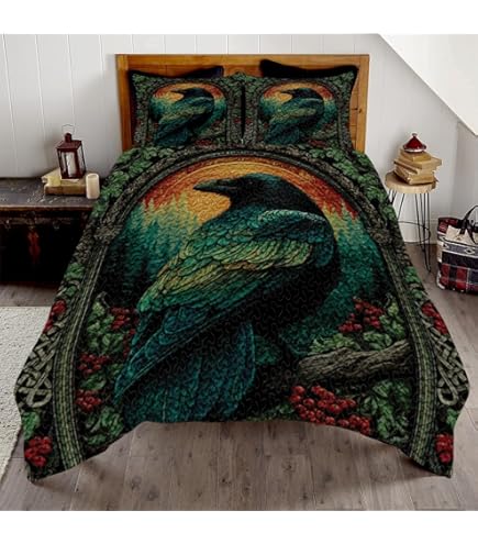 thumbnail image 2 of Jeminise Viking Quilt Bed Set – Celtic Tree Of Life Quilt Set Throw, Twin, Queen 2 of 11