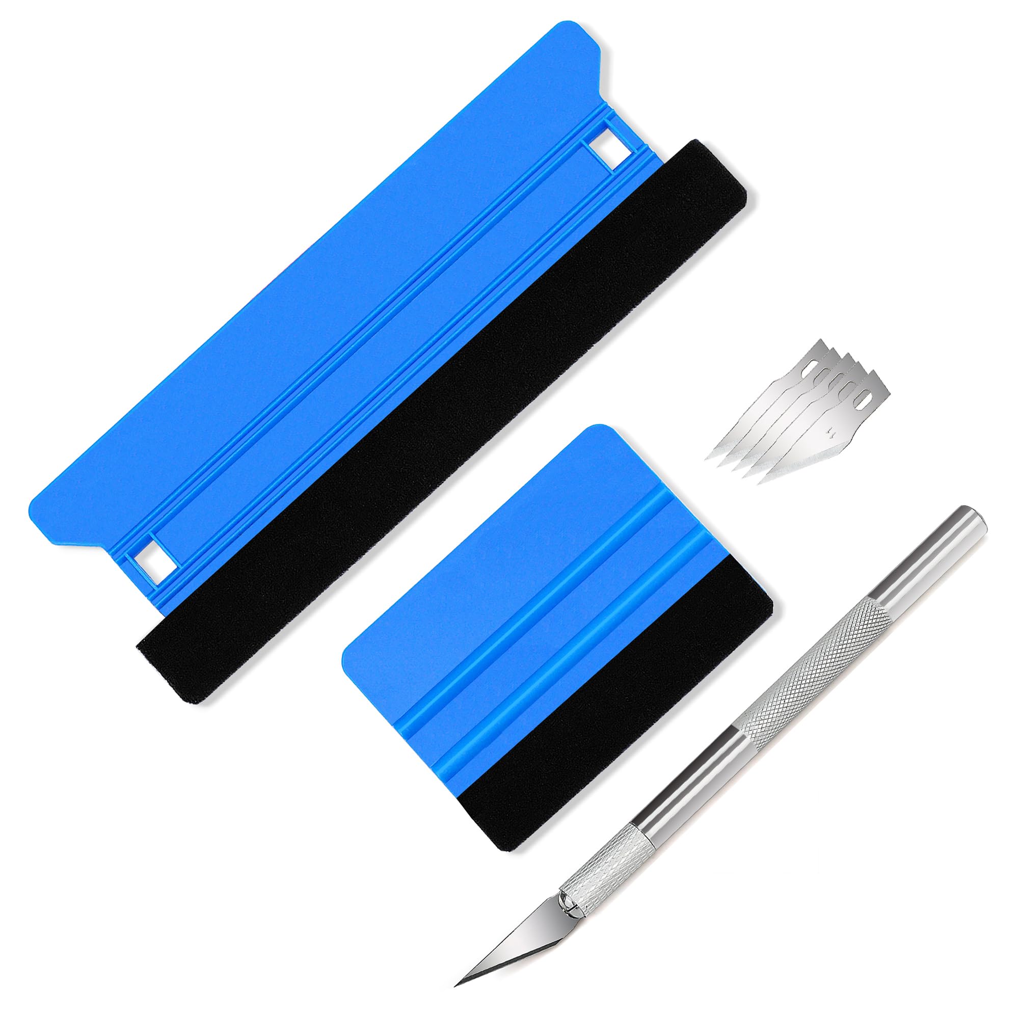Umaki Car Vinyl Wrap Tool Kit - 21cm+10cm Felt Edge Squeegee, Precision Trimming Tool for Car Film/Window Tint/Wallpaper