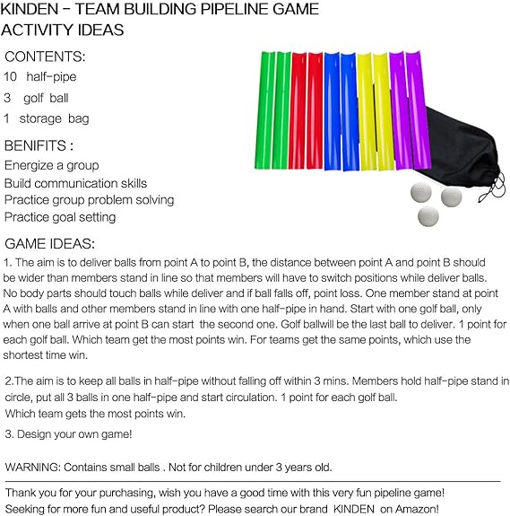 Amazon Com Kinden Team Building Activities Pipeline Kit Group Games Ice Breaker Youth Sports Sports Outdoors