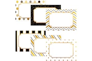 ZACOOL Gold Foil Name Tags Stickers for Party Large Size (3.7" x 2.3") Christmas Name Tag Labels for Present 120PCS Name Tags for Christmas Gifts Party Home Office Name Tags Stickers for Themed Party