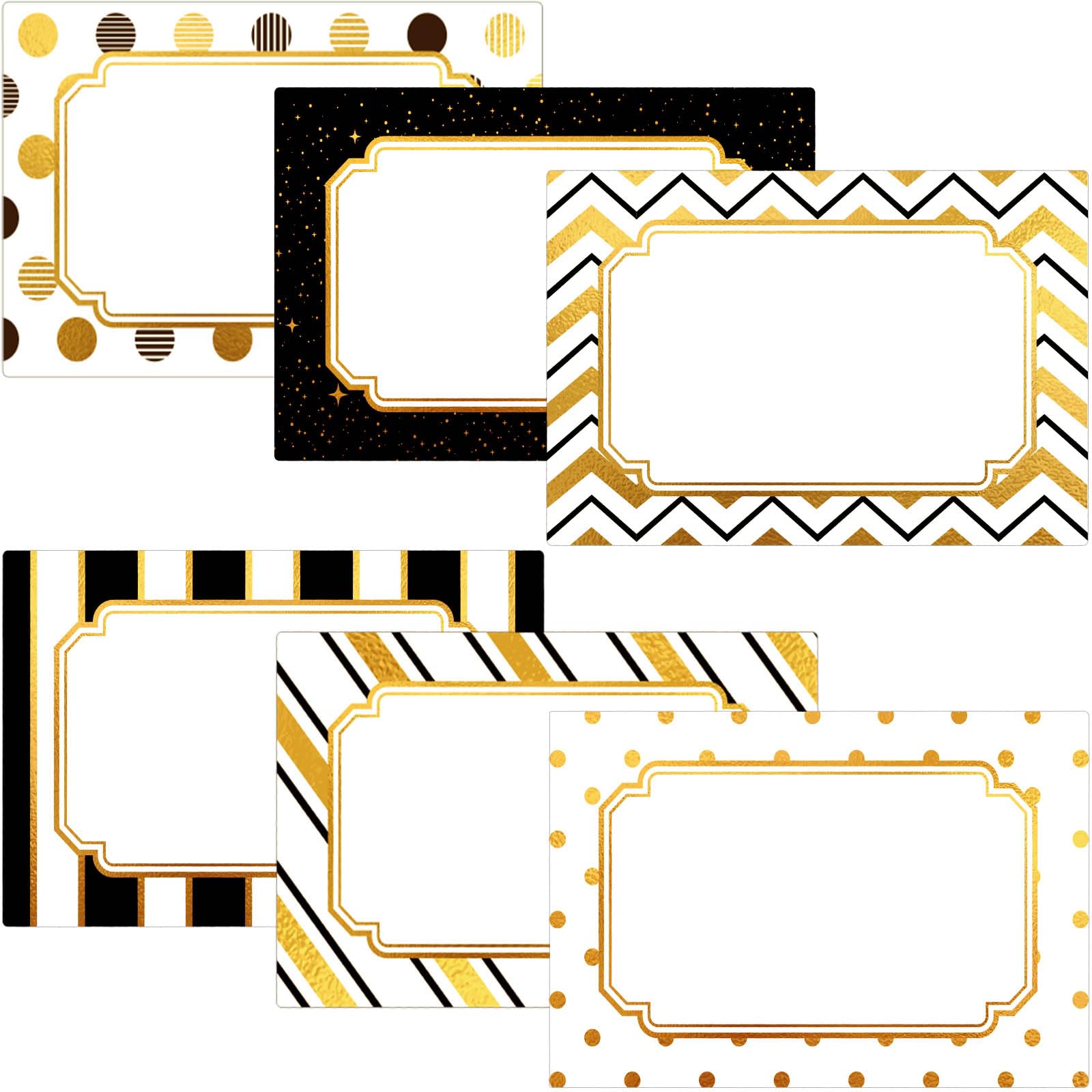 Photo 1 of 240PCS Gold Foil Name Tags Stickers for Christmas Gifts - Large Size (3.7" x 2.3") Labels for Present, Home, Office - Themed Party Supplies