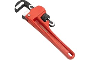 MAXPOWER Heavy Duty Pipe Wrench 6 Inch(150mm), Straight Pipe Wrench with Drop Forged, Heat-Treated Cr-Mo Floating Hook Jaw an