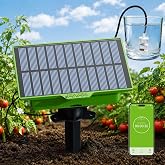 RainPoint WiFi Solar Drip Irrigation System, Smart Automatic Plant Watering Kit with App Control, Solar &amp; USB-C, Tap-Free Watering System for Balcony, Backyard &amp; Container Garden Plants, 10-15 Plants