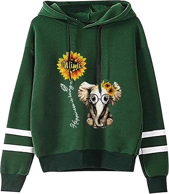 Amazon Jonnia カジュアル パーカー花柄 かわいい フード付き レディース ロング トレーナー ファッション 萌え トップス プルオーバー 森ガール ゆったり スウェット 韓国 春 秋 冬 暖かい 防寒 体型カバー アウターコート トレーナー パーカー 通販
