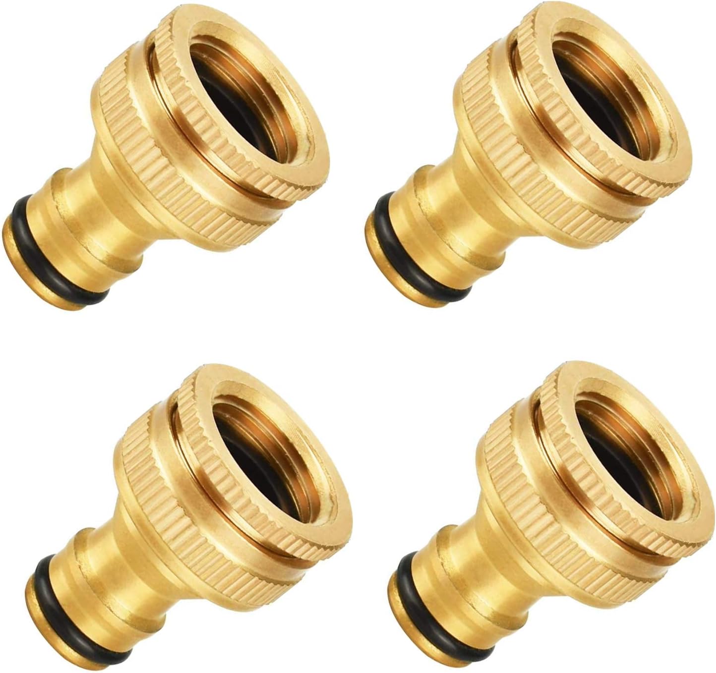 KAILEE 4PCS Hose Pipe Connector Brass Garden Hose Tap Connector Brass
