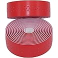 KINGOU Handlebar Tape Luxury PU Leather Bar Tape Fixed Gear/Road Bike Bar Wrap with 2 Reflective Plug