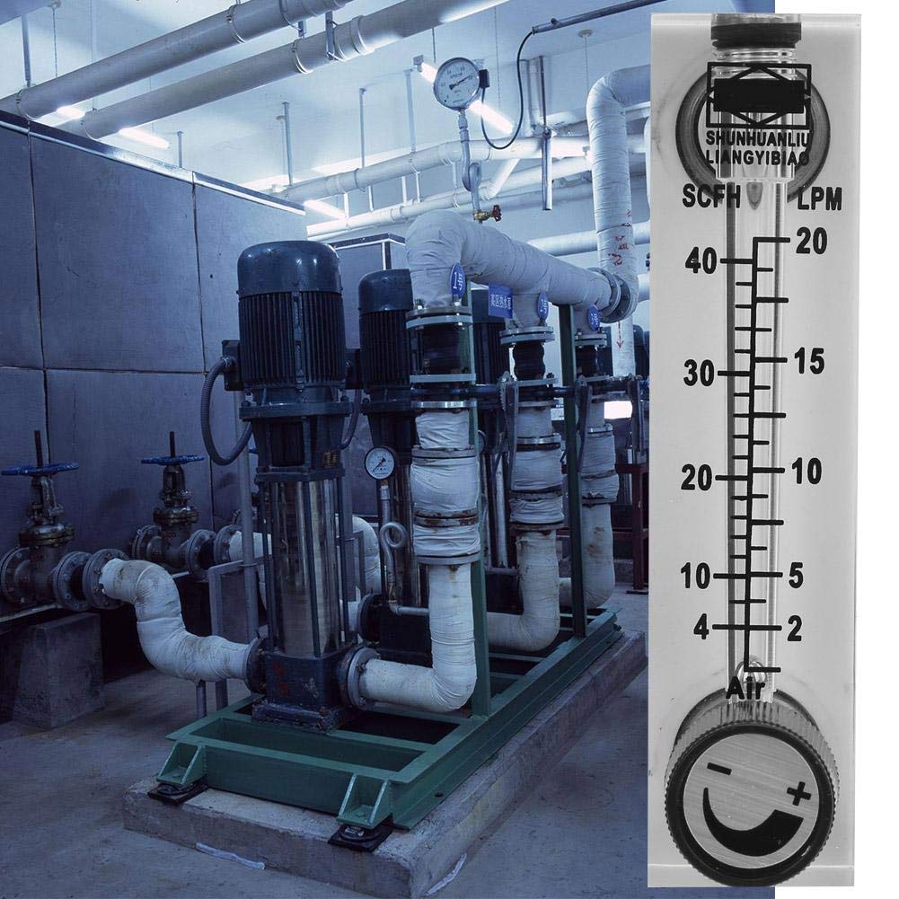 Panel Type Flowmeter, LZM-6T Panel Type 2-20LPM/4-40SCFH Gas Flow Meter Flowmeter Brass Female " - Image 3