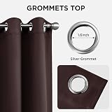 Joydeco Blackout Curtains 95 Inch 2 Panels Thermal Insulated Chocolate W52 x L95 view 5