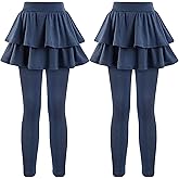 GUOGUOWU Girls School Uniform Pants Leggings with Skirts Stretch Warm Jegging 4-12 Years