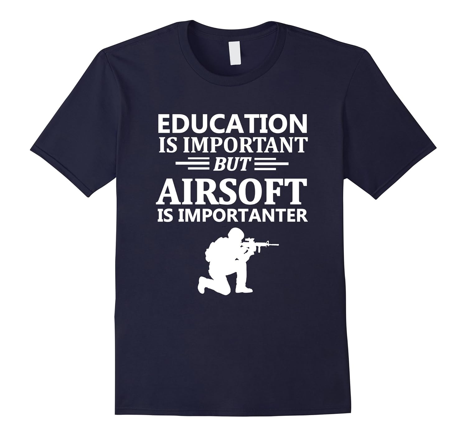 Airsoft Shirt - Education is Important But Airsoft..Tshirt-Rose