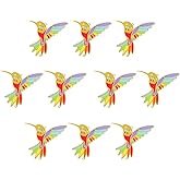 10pcs Suncatcher Parts Laser Colorful Metal Hummingbird Window Hanging Pendant DIY Part Ornament Part Hand-Crafts Gifts