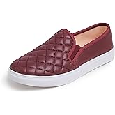 FEVERSOLE Women's Casual Slip On Sneaker Comfort Quilted Loafer Flats
