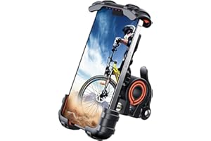 Lamicall Bike Phone Mount, Motorcycle Phone Holder - Motorcycle Bicycle Cell Phone Mount Clamp for Handlebar, Cycling Mount f