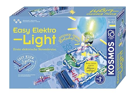 KOSMOS 620530 Easy Elektro - Light. Erste elektrische Stromkreise. Spielerisch die Elektrizität entdecken. Experimentierkaste
