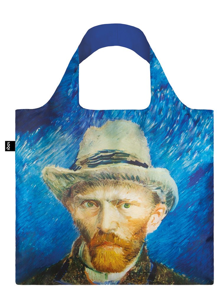 LOQI Museum Vincent Van Gogh Self Portrait with Grey Felt Hat Canvas & Beach Tote Bag, 50 cm, 20 L, Multicolour