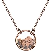 Lauren-Spencer Mountain Range Necklace for Women - Forest Tree Pendant Nature Jewelry - Gift for Skiers, Hikers, Climbers, and Nature Lovers