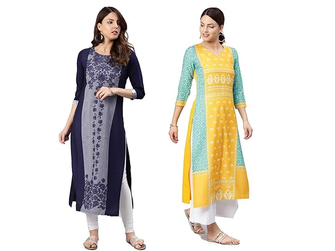 Crepe Digital Printed Kurti(COPK1021_Multi-Coloured_Free Size)