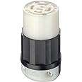 Leviton 2723 30 Amp, 250 Volt 3-phase, NEMA L15-30R, 3P, 4W, Locking Connector, Industrial Grade, Grounding - Black-White