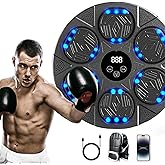 HOTSEVEN 2025 Music Boxing Machine with Boxing Gloves, Smart Bluetooth Boxing Machine with LED Electronic Wall Mounted, Music Boxing Target Workout Punching Equipment for Home(Upgrade)