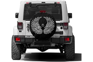 Foruidea Angel Wings Spare Tire Cover with Backup Camera Hole Wheel Tire Cover Fit Trailer, RV, SUV and Many Vehicle 17inch