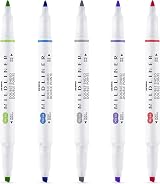 Zebra Pen MILDLINER Dual Tip Highlighters 5 Pack Pastel Broad Fine Tips view 2