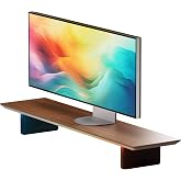 Nanoleaf Smart Monitor Stand, Wood Riser, RGB LED Task &amp; Ambient Light | Ergonomic monitor stand with built-in ambient LED lighting, smart desktop accessory for home office &amp; gaming setups