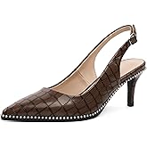 YODEKS Slingback Kitten Heels Women's Pointed Toe Low Heel Pumps 2.5 Inch Shoes Size 5-13