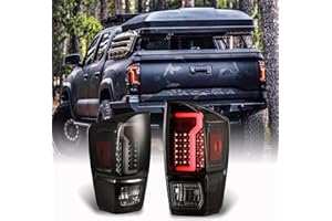 WOLFSTORM LED Tail Light Assembly for 2016-2023 Toyota Tacoma with New LED Light Design, 16-23 Toyota Tacoma LED Tail Light Assembly,1 Pair(Smoke Lens)