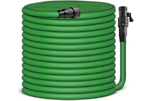 DLOCVN Garden Hose,75FT Pliable Water Hose with Triple Layer 3/4" Fittings Ergonomic Grip Non expanding Indoor&Outdoor Use Gift for Lawn Car Watering Plants Green