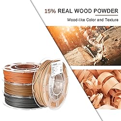 AMOLEN Wood PLA Filament Bundle 3D Printer Filament
