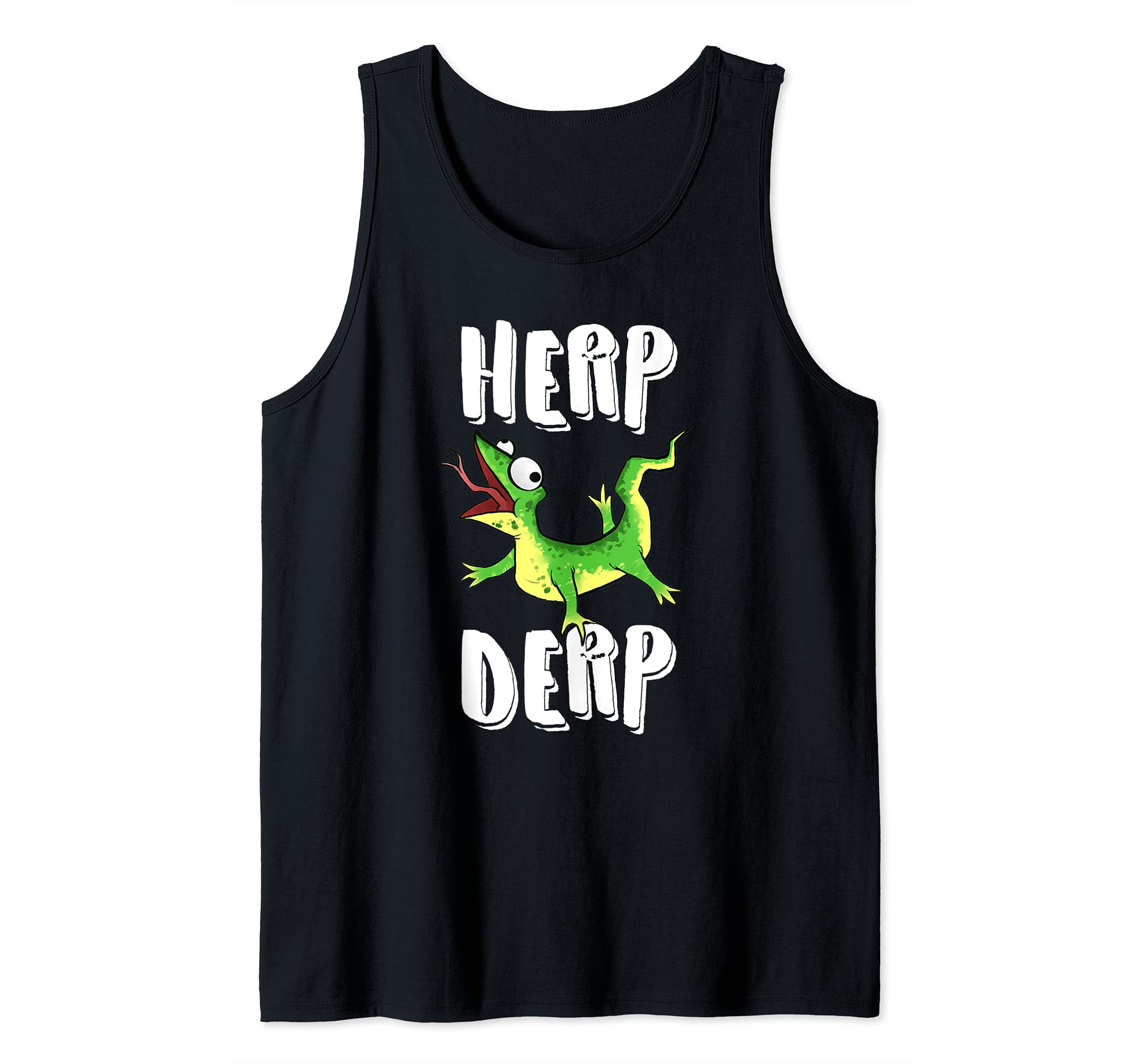 Herp Derp Funny Herpetology Derpy Lizard Tank Top