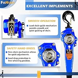 FITHOIST Lever Chain Hoist 3300LBS Capacity 10FT