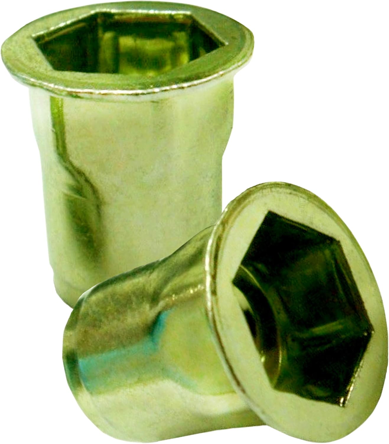 Threaded Inserts Rivet Nuts 10 Pack 5/1618 Steel HalfHex Body Insert