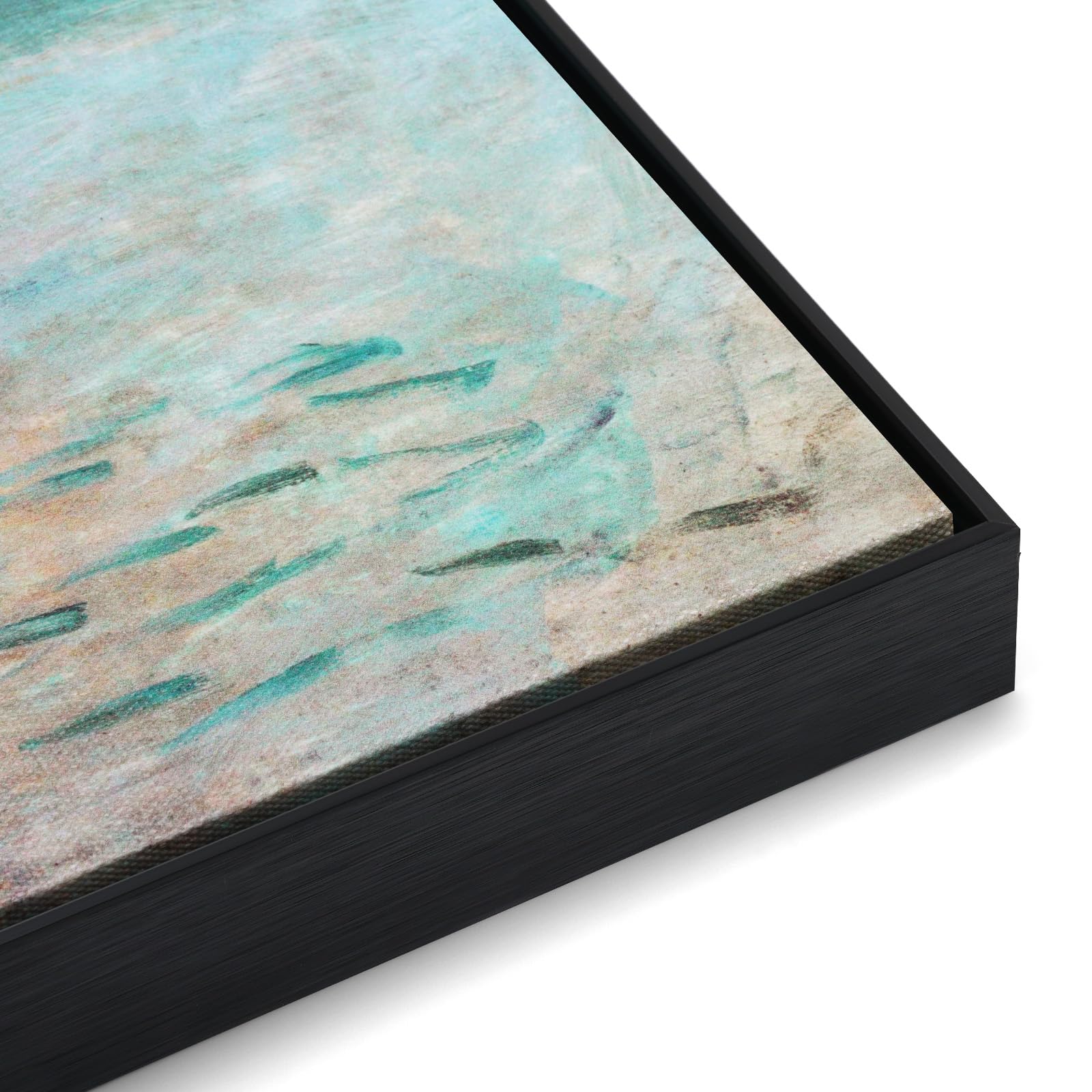 Photo 1 of Akfado Canvas Frame for 16x20 Art Prints Oil Paintings, DIY Metal Floater Frames with 0.86" Deep for Landscape Portraits, Horizontal or Vertical Display, Modern Wall Decor, No Glass & Back (Black)