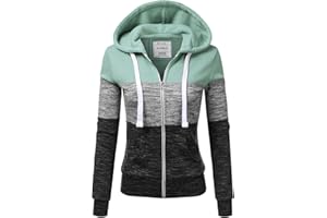 DOUBLJU Lightweight Thin Zip-Up Hoodie Jacket for Women with Plus Size