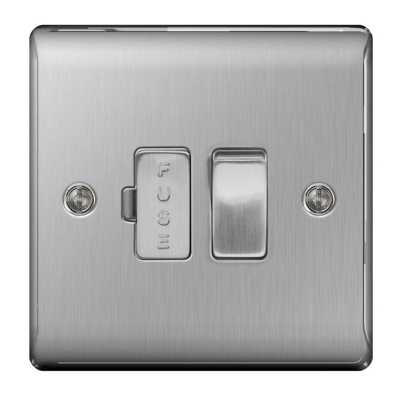 BG Electrical NBS50 Nexus Metal Brushed Steel 13A DP Switched Fused Connection Unit
