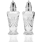 Godinger Dublin Salt and Pepper Shaker Set, Clear