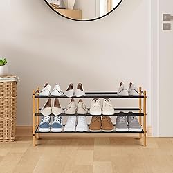 STORAGE MANIAC Expandable Shoe Rack, 16 Pairs