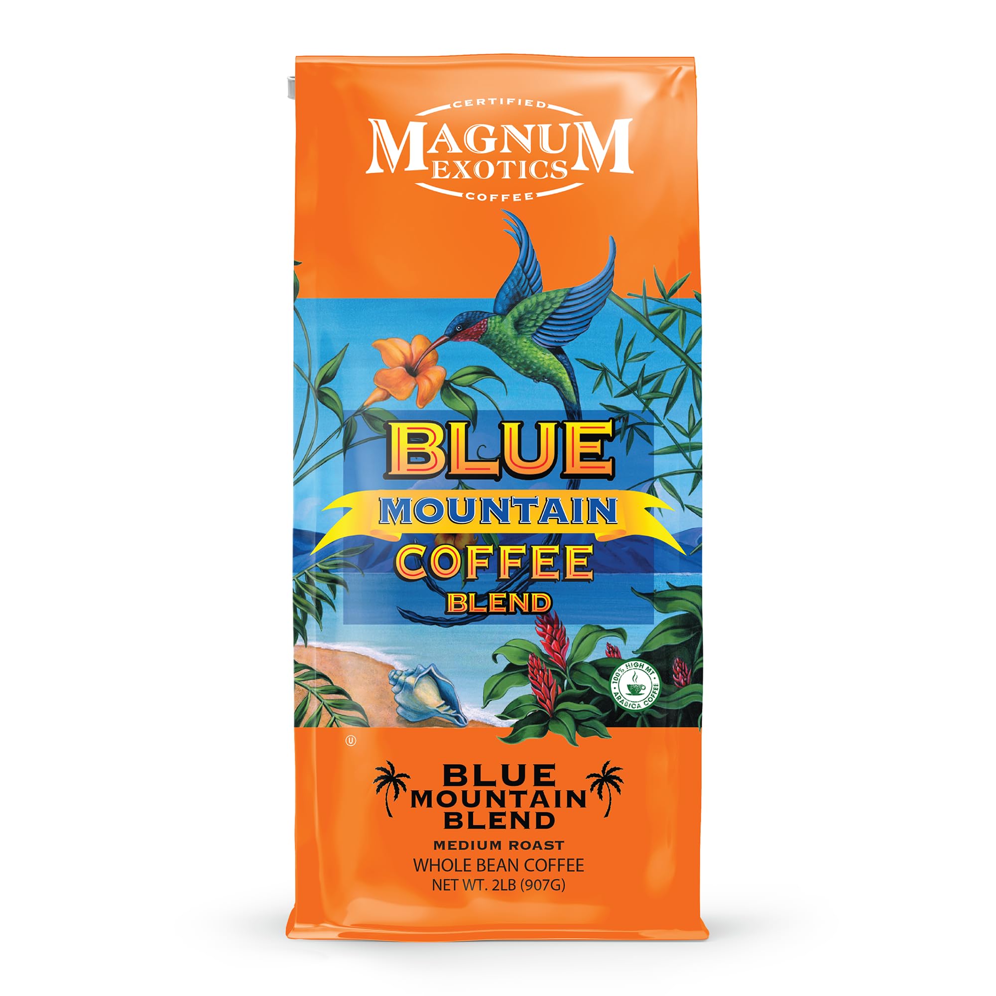 Magnum Exotics Blue Mountain Blend Whole Bean Coffee, 2 lb